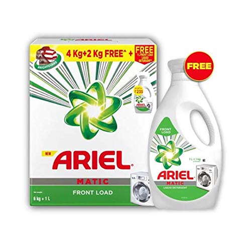 Ariel Matic Front Load Washing Powder 4+2 kg = 1Ltr Liqud Free
